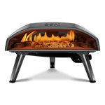 front view of the Koda 16 gas powered  pizza oven with pizza inside
