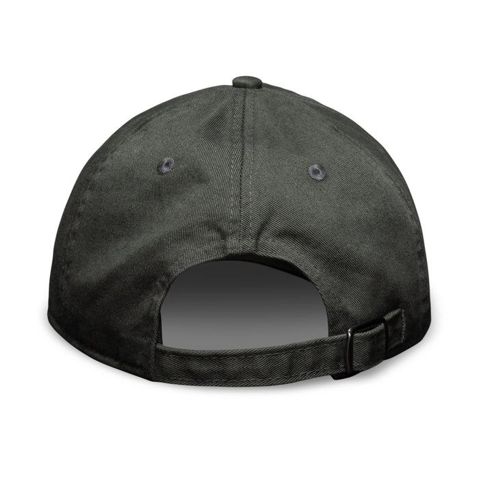 Ooni Badge Grey Low Profile Hat Back View | Click this image to open up the product gallery modal. The product gallery modal allows the images to be zoomed in on.