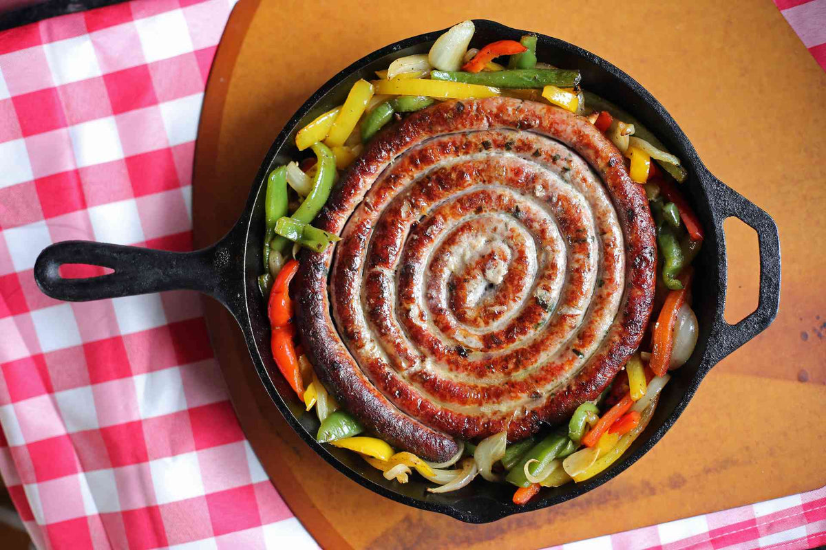 Easy Cast-Iron Sausage and Peppers Tailgating Recipe — Ooni Europe