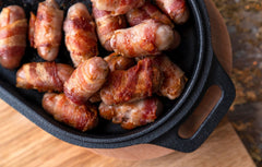 Pigs in Blankets cooked in Cast Iron