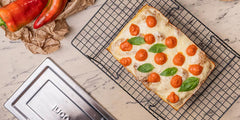 Italian Detroit-style Pizza: Peperoni (Red Peppers) with Pecorino and Provola Silana