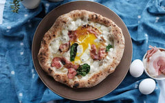 Egg, Pancetta & Basil Pizza