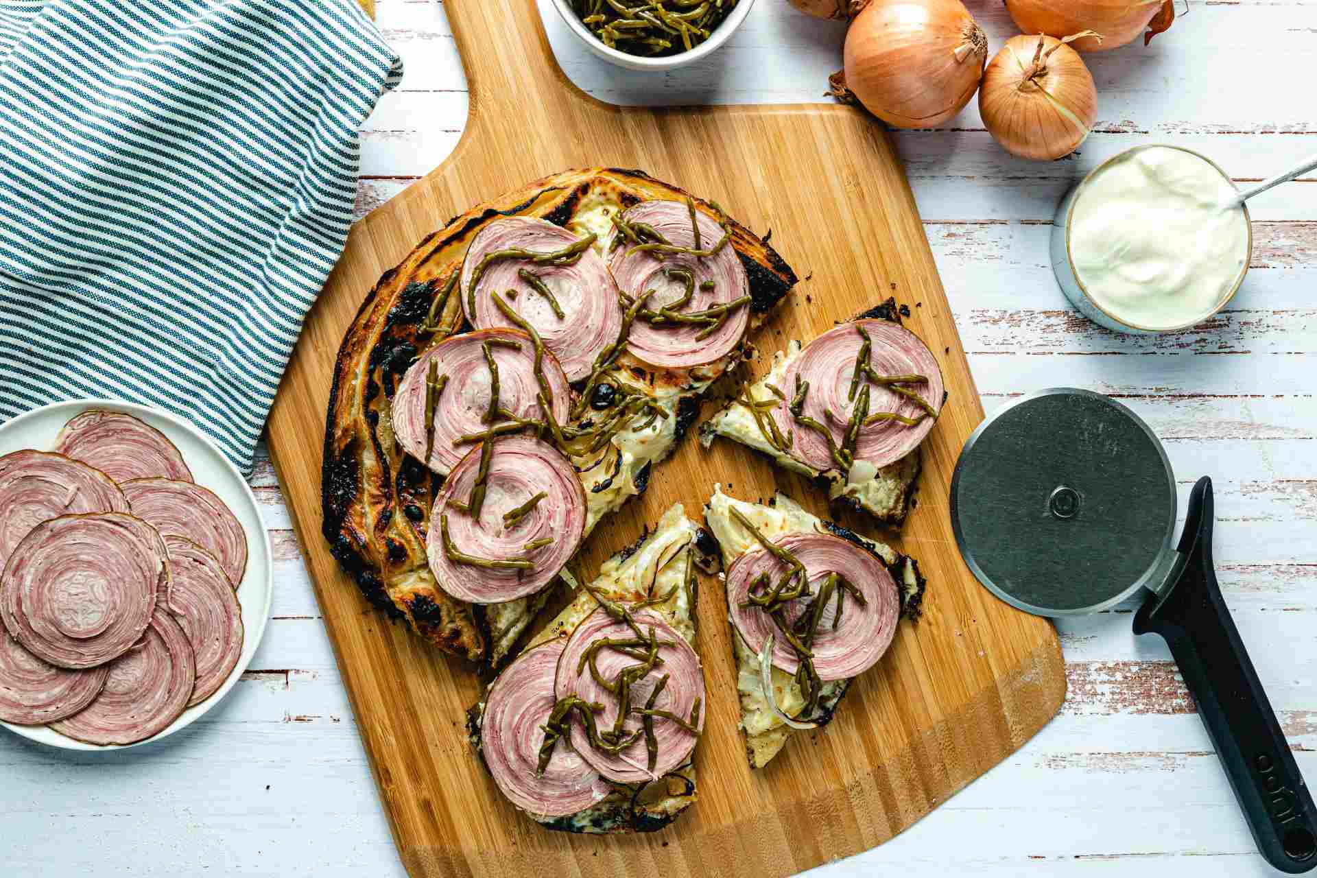 French Kouign-Amann and Andouille Sausage Pizza Recipe — Ooni Europe