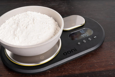 Measuring Flour on Ooni Digital Platform Scales