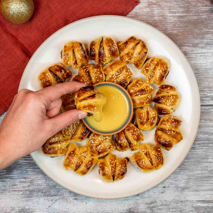 Pigs in a Blanket with Sweet Mustard Dip