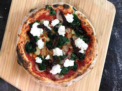 Vegan Ricotta, Spinach & Caramelised Onion Pizza