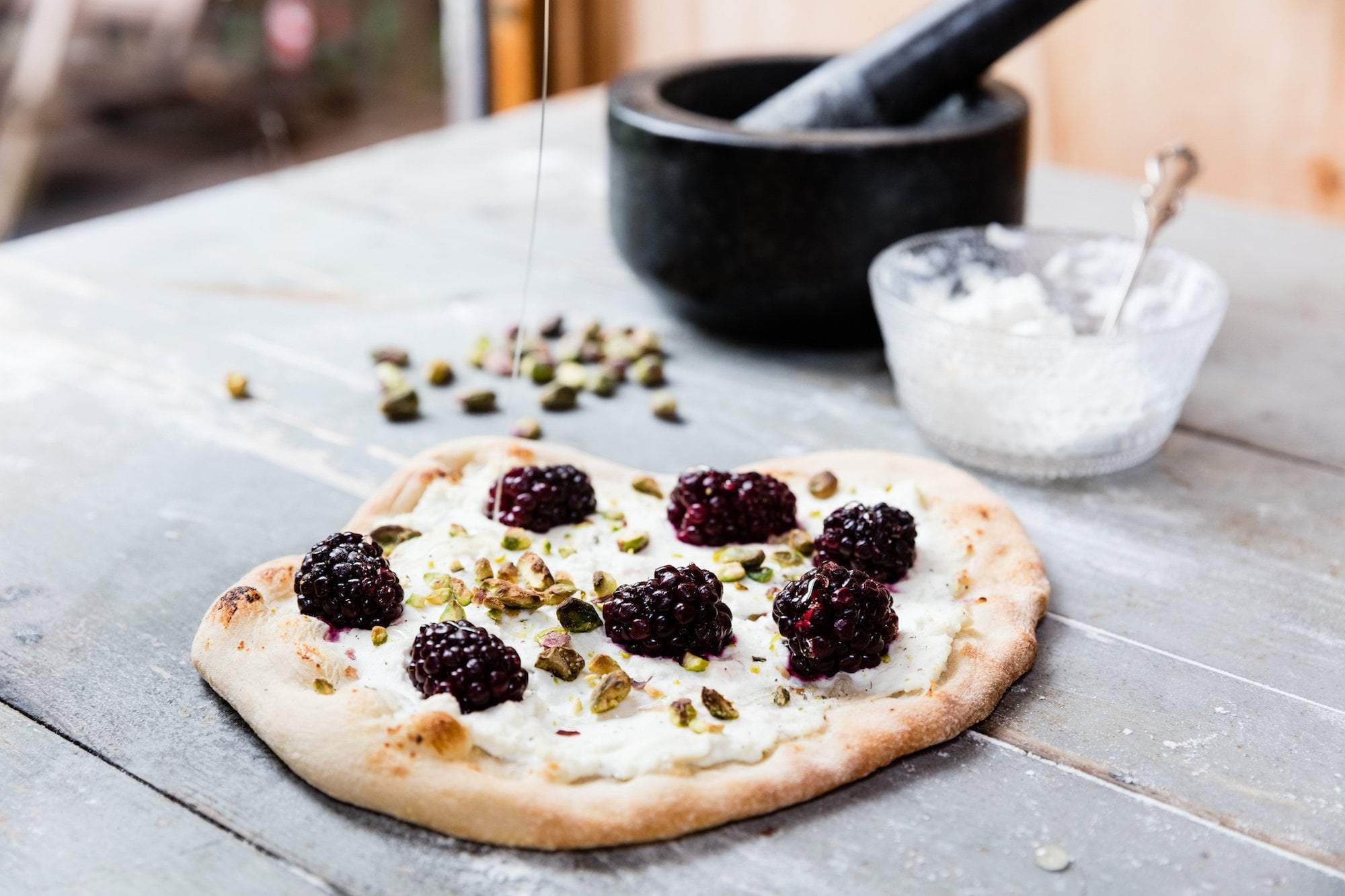 Blackberry, Ricotta & Pistachio Pizza Recipe — Ooni Europe