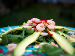 Prawn, Garlic, and Avocado Salad