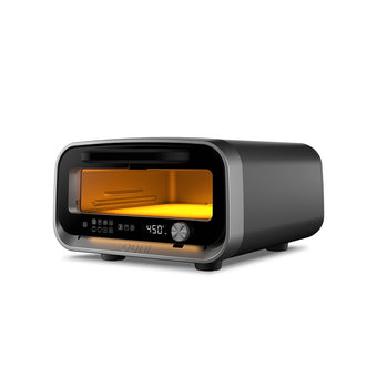 Charcoal Grey Ooni Volt 2 Pizza Oven on a white background