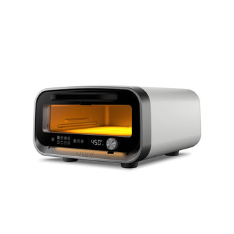 Ooni Volt 2 Charcoal Grey Pizza Oven with digital display on a white background