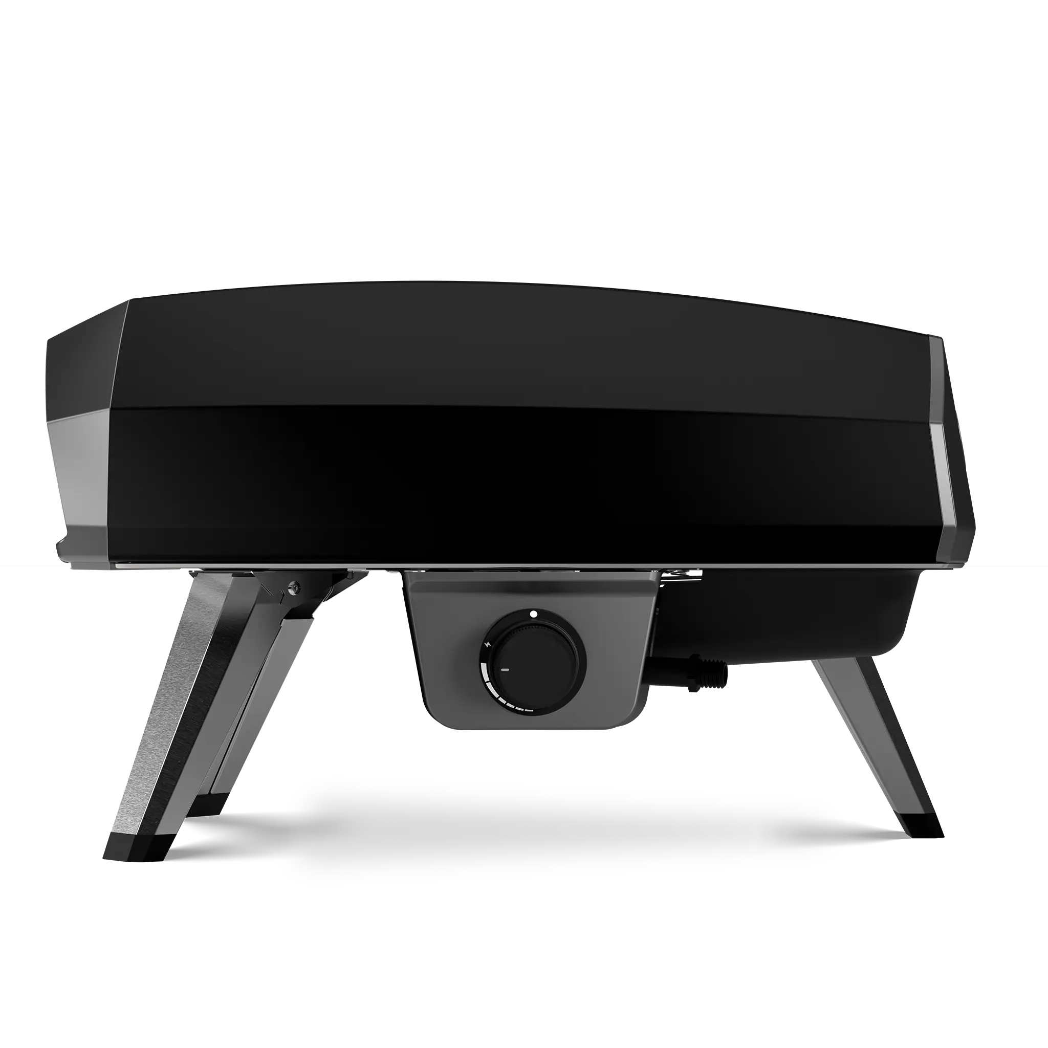 Side view of the Ooni koda 2 gas pizza oven in foundry black 