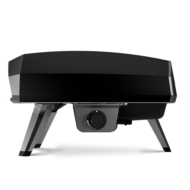 Side view of the Ooni koda 2 gas pizza oven in foundry black 