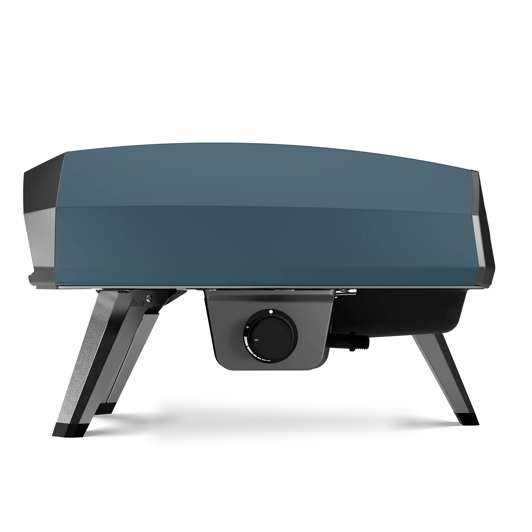 Side view of the Ooni koda 2 gas pizza oven in slate blue 