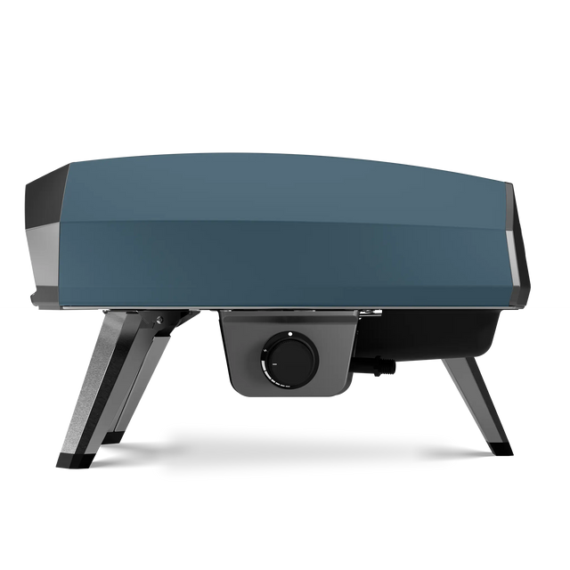 Side facing view of the Ooni Koda 2 Gas Powered Pizza Oven in Slate Blue