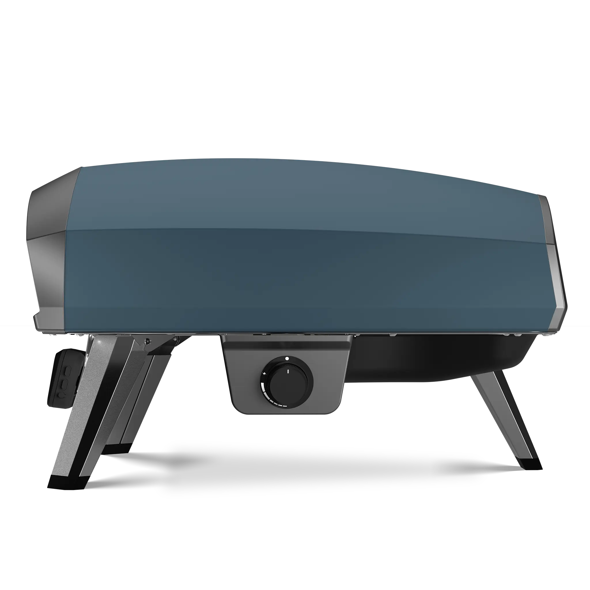 side view of the Ooni Koda 2 Pro gas pizza oven in slate blue 