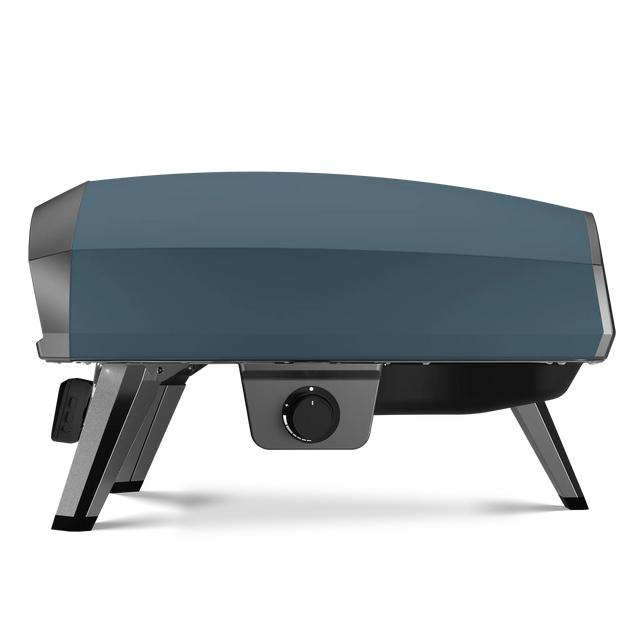 side view of the Ooni Koda 2 Pro gas pizza oven in slate blue 