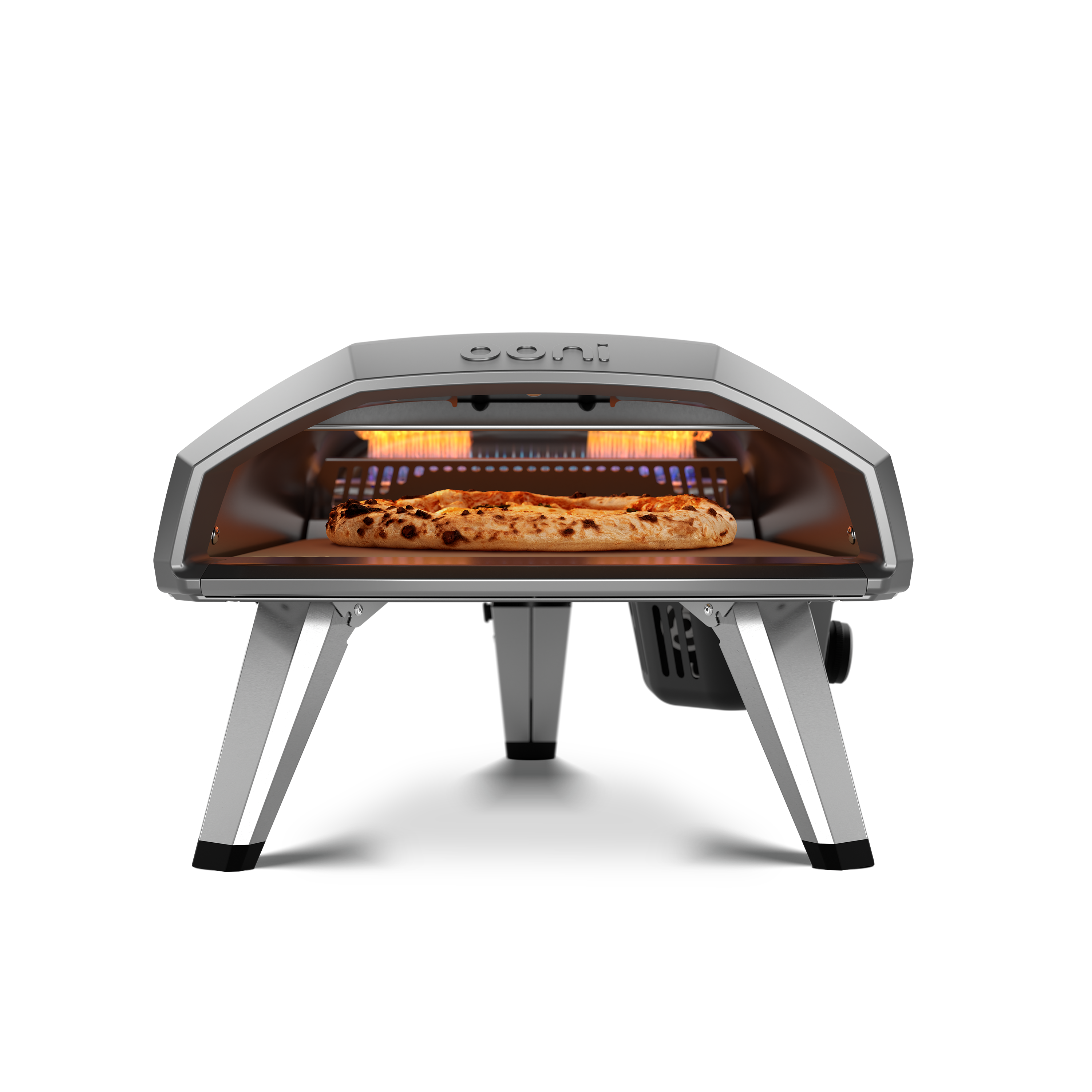 Ooni Koda 2 Gas Powered Pizza Oven - front View with Pizza 