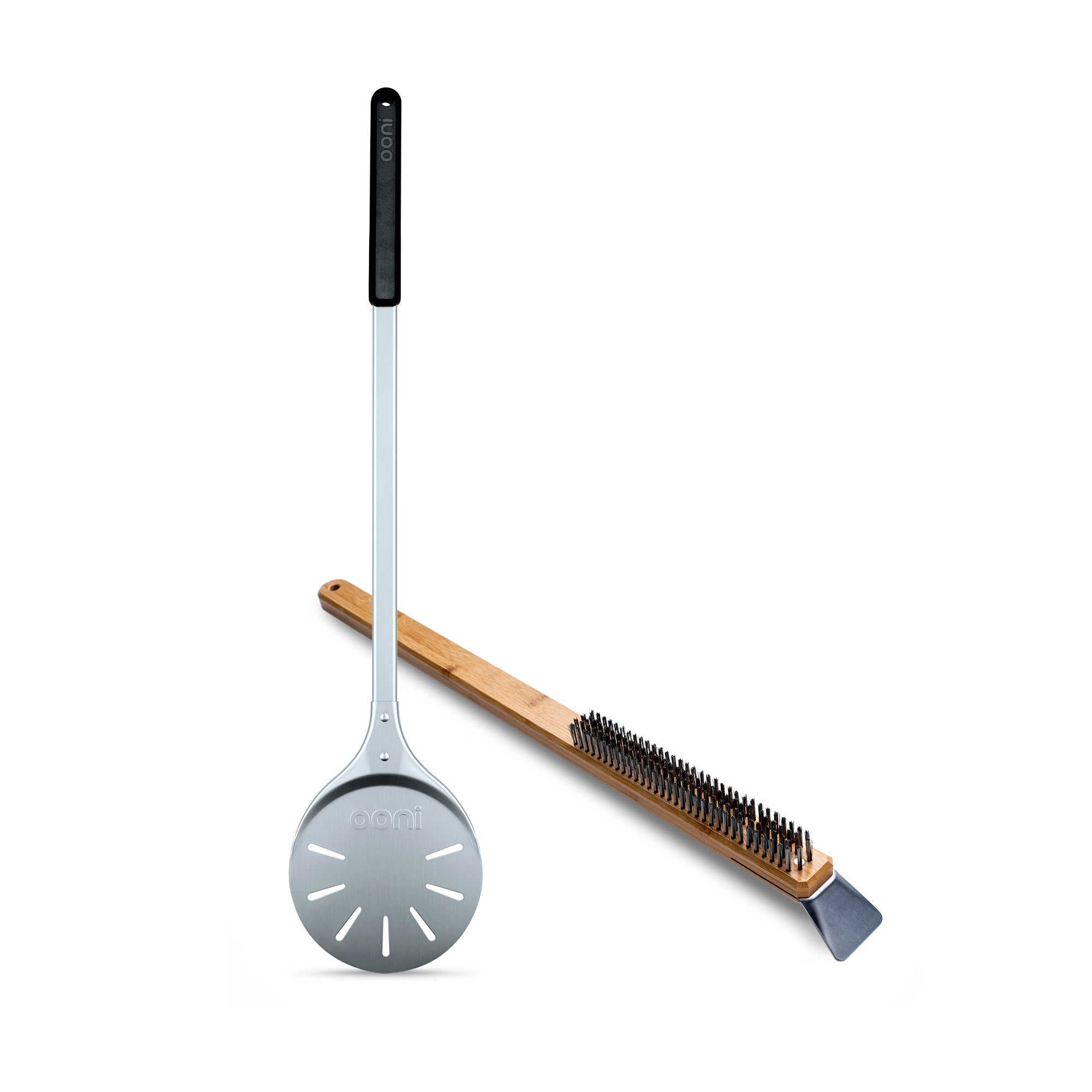 Brosse Et Grattoir Pour Four à Pizza - Longueur Réglable Jusqu'à 148 Cm - Acier Inoxydable - Compatible Ooni, Gozney