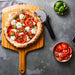 Bamboo Peel and Pizza Cutter with Margherita Pizza
