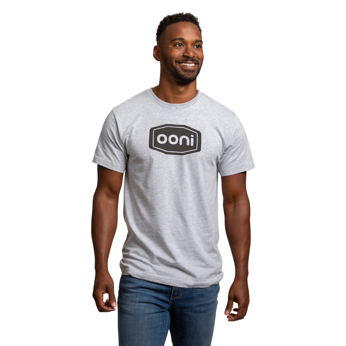 Ooni Logo Tee Adult Melange Grey  | Click this image to open up the product gallery modal. The product gallery modal allows the images to be zoomed in on.